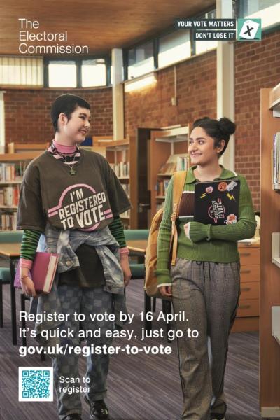 Electoral Commission voter registration poster